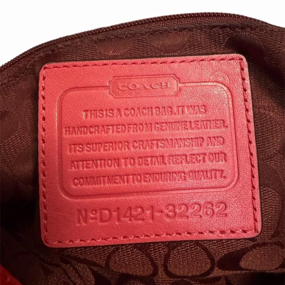 Coach Bleecker Mini Brooklyn Messenger Bag Pink Loganberry Pebbled Leather